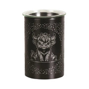 Highland Cow LED Wax Melt Burner – Black - Something Different Gift Shop