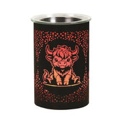 Highland Cow LED Wax Melt Burner – Black - Something Different Gift Shop