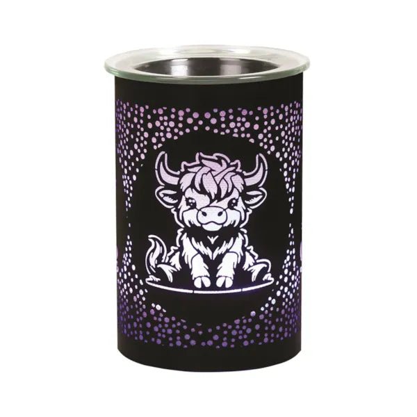 Highland Cow LED Wax Melt Burner – Black - Something Different Gift Shop