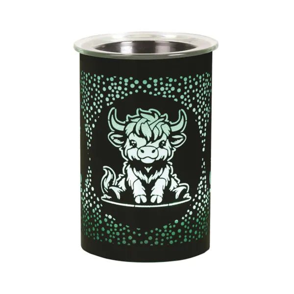 Highland Cow LED Wax Melt Burner – Black - Something Different Gift Shop
