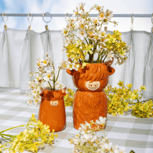 Highland Cow Small Vase - Something Different Gift Shop