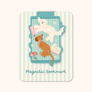 Hopscotch Paper Co. Cosy Dogs magnetic bookmark with two illustrated dogs