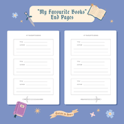 Dragon Reading Journal favourite books pages by Hopscotch Paper Co.