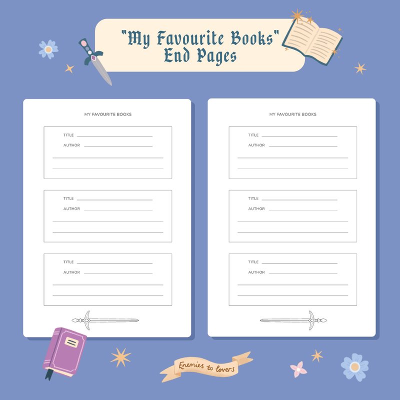 Dragon Reading Journal favourite books pages by Hopscotch Paper Co.