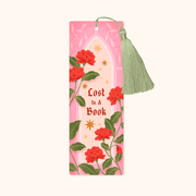 Hopscotch Paper Co. Lost In A Book bookmark with pink floral design