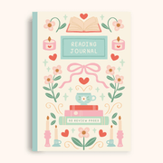 Hopscotch Paper Co. Reading Journal with illustrated front cover