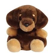 Palm Pals Houdini Dachshund 13cm brown soft toy front view