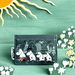 House of Disaster Moomin Forest card holder displayed upright with woodland design and Moomin character illustration