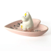 Angled view of House of Disaster Moomin Love trinket dish with floral detail and gold-edged heart-shaped tray