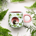 Lifestyle photo of the Secret Garden 3D Hedgehog Cup styled with greenery