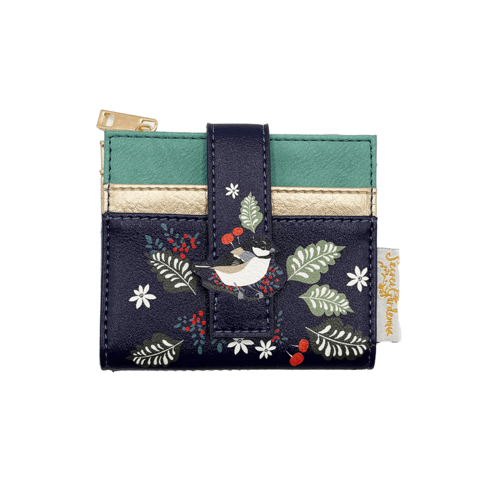 House of Disaster Secret Garden Bird Purse card holder, front view on white background