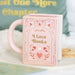 Pink I Love Books book shaped mug for readers and book lovers