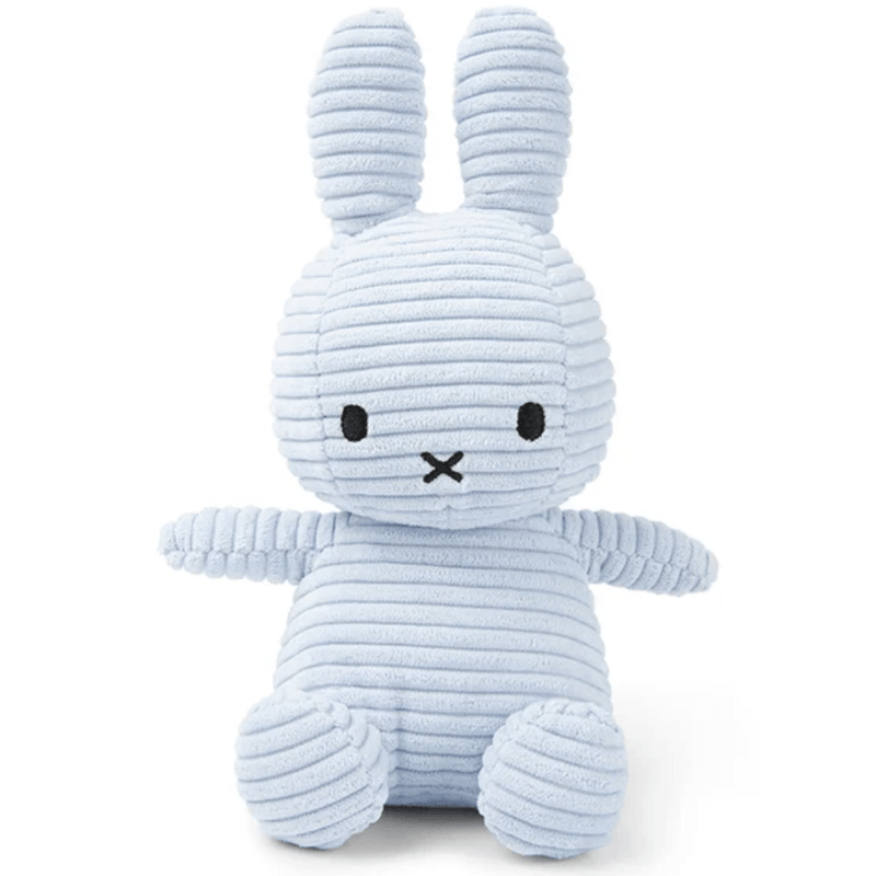 Ice Blue Corduroy Miffy Plush by Bon Ton Toys - Something Different Gift Shop