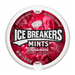 Ice Breakers Cinnamon sugar-free mints, front label on pack.