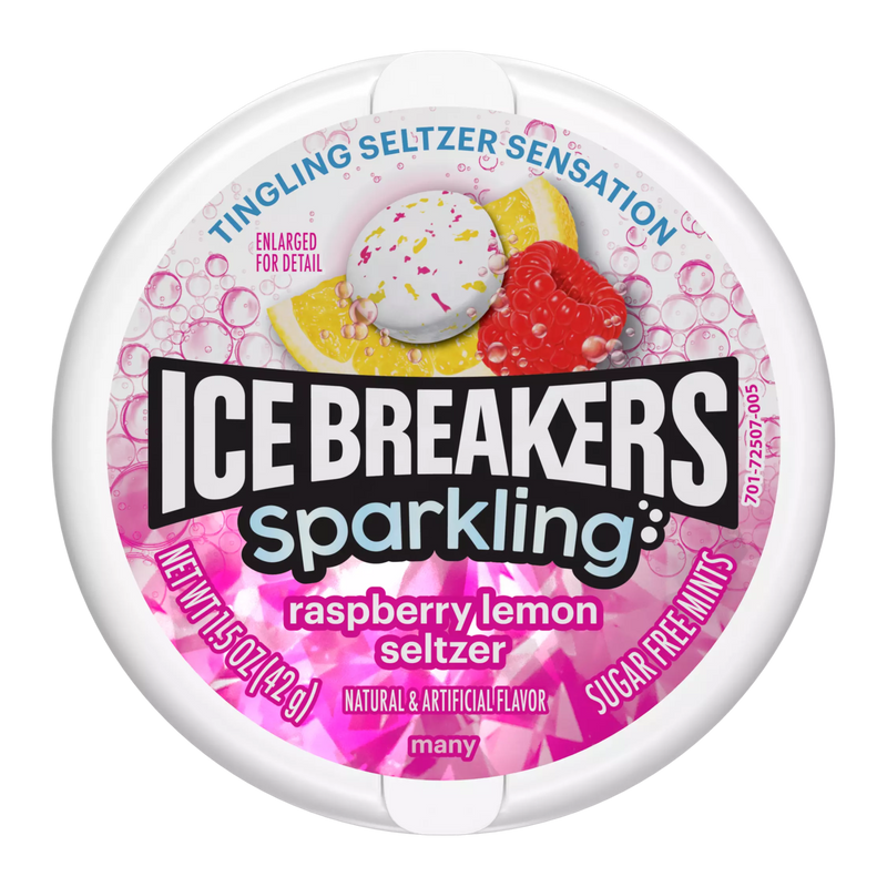 Ice Breakers Sparkling Raspberry Lemon Seltzer 36g - Something Different Gift Shop
