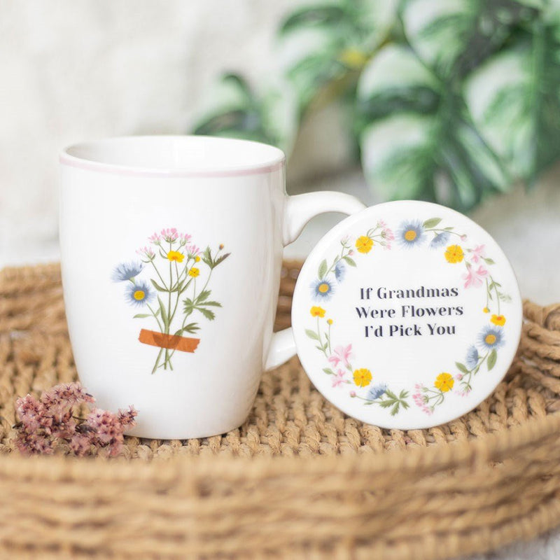 If Grandmas Were Flowers Floral Mug & Coaster Set - Something Different Gift Shop