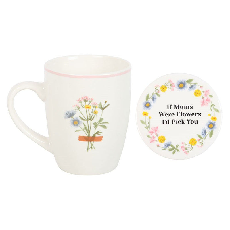 If Mums Were Flowers Floral Mug & Coaster Set - Something Different Gift Shop