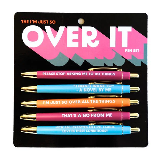 I'm Just So Over It Ballpoint Pen Set – Funny Gifts for Men - Something Different Gift Shop