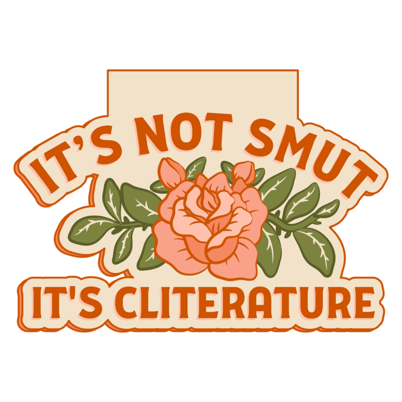 It's Not Smut It's Cliterature floral magnetic bookmark by Fun Club