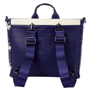 Rear of Loungefly Jack and Sally Convertible Bag showing adjustable backpack straps