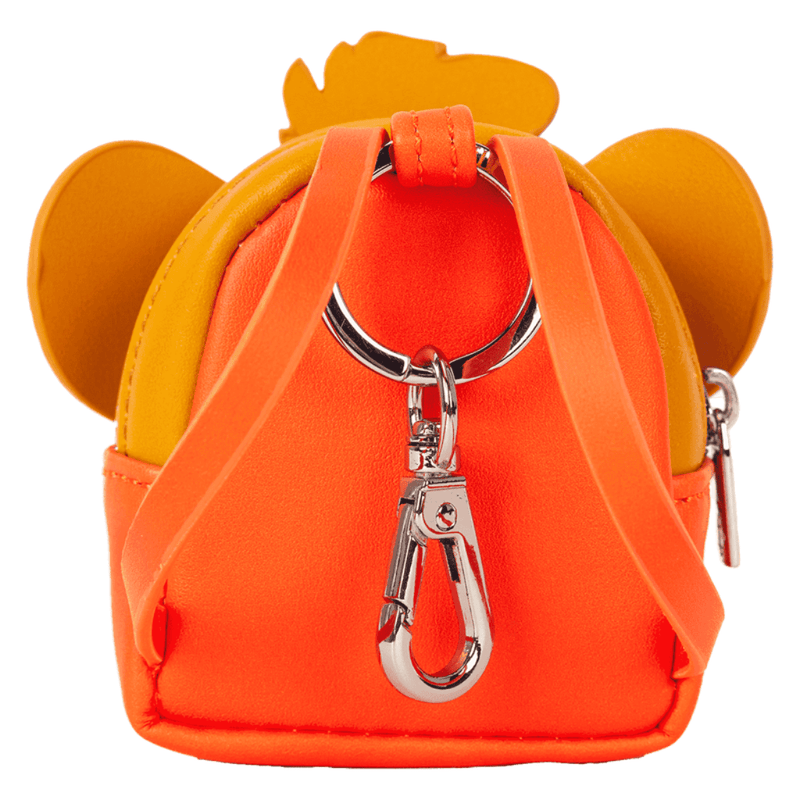 Back view of the Loungefly Jaq mystery mini backpack keychain charm