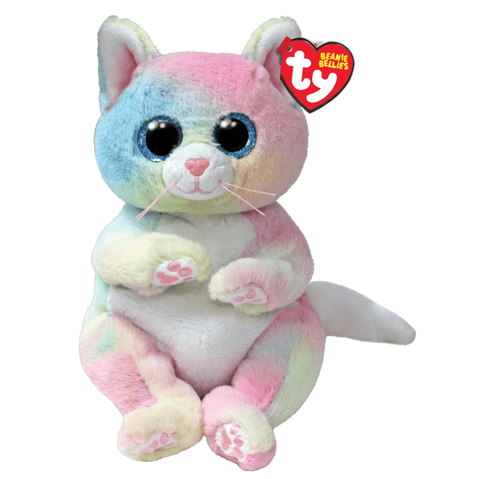 Jenni the Cat – TY Beanie Bellies Rainbow Plush - Something Different Gift Shop
