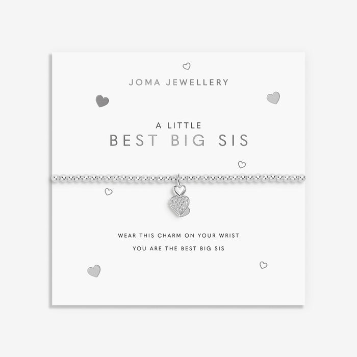 Joma A Little Best Big Sis Bracelet on signature sentiment-stamped card