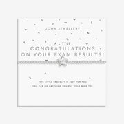 Joma exam results bracelet on sentiment card