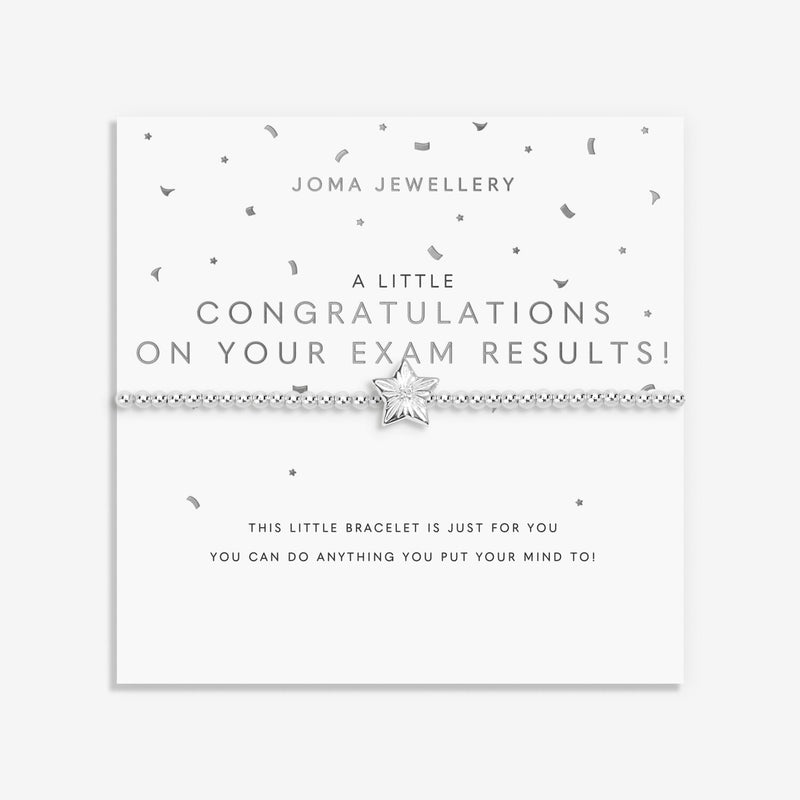 Joma exam results bracelet on sentiment card
