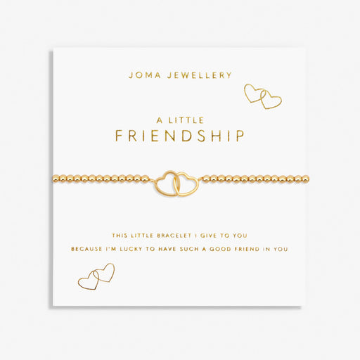 Joma A Little Friendship bracelet presented on gold sentiment card