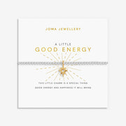 Joma Good Energy bracelet on sentiment card