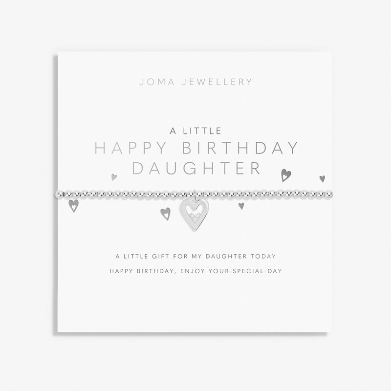 Joma Happy Birthday Daughter bracelet on sentiment card