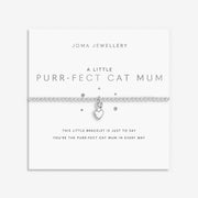 Joma A Little Purr-Fect Cat Mum Bracelet on signature sentiment-stamped card