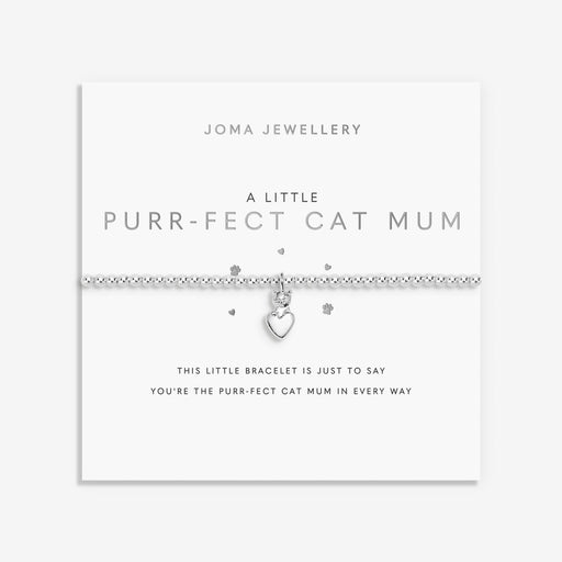 Joma A Little Purr-Fect Cat Mum Bracelet on signature sentiment-stamped card