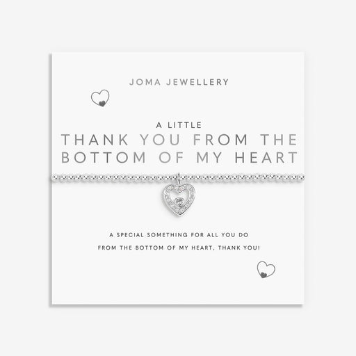 Joma A Little Thank You From The Bottom Of My Heart Bracelet on sentiment-stamped card