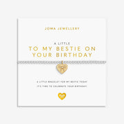 Joma bestie birthday bracelet on sentiment card
