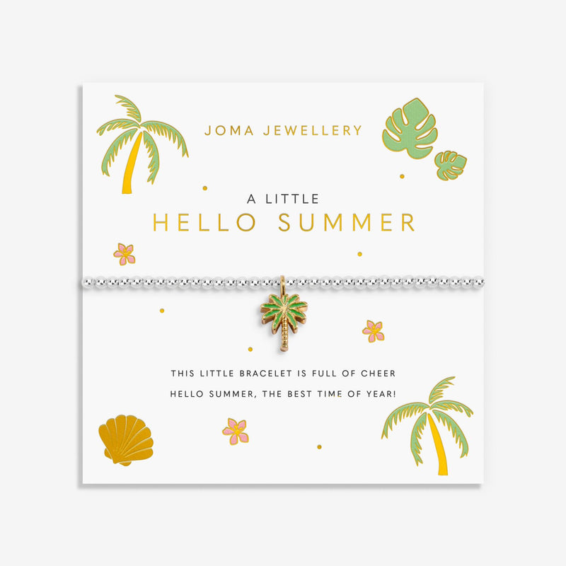 Joma Hello Summer bracelet on illustrated sentiment card
