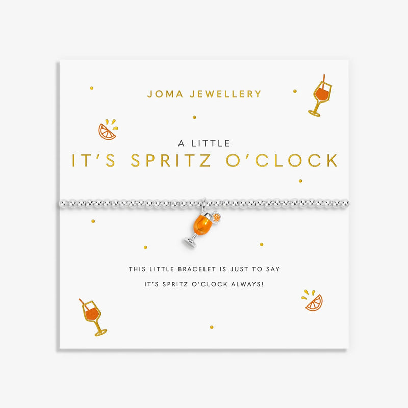 Joma A Little Vibes It’s Spritz O’Clock Bracelet on illustrated sentiment card