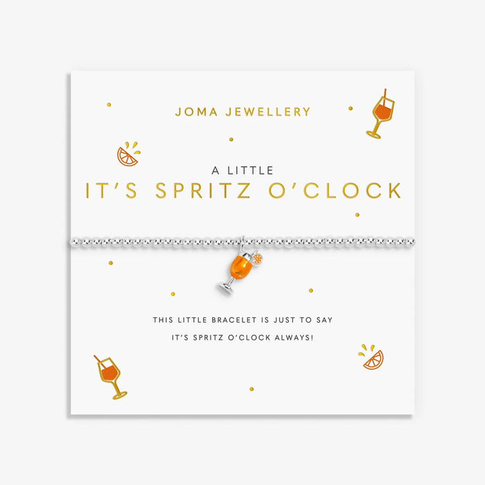 Joma A Little Vibes It’s Spritz O’Clock Bracelet on illustrated sentiment card