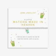 Joma Matcha Made In Heaven bracelet on illustrated sentiment card