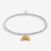 Joma A Little Vibes Babes Who Brunch Bracelet with gold croissant charm