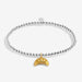 Joma silver-plated stretch Bracelet with croissant charm shown on a white background