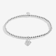 Joma Jewellery A Little Best Big Sis Bracelet with double-heart charm