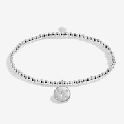 Silver-plated Joma Friend In A Million beaded bracelet with round charm