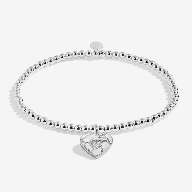 Joma A Little Your Friendship Means The World To Me Bracelet with heart globe charm
