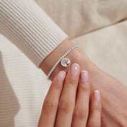 Silver-plated Joma family bracelet with circular tree charm