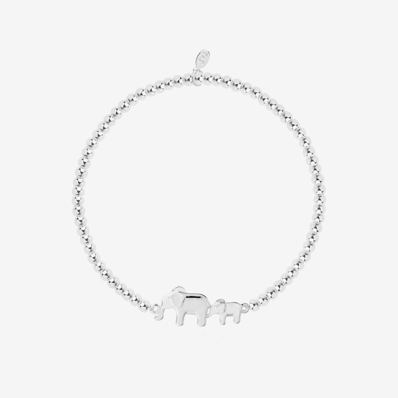 Joma Jewellery A Little Family Elephant Bracelet with mummy and baby elephant charm