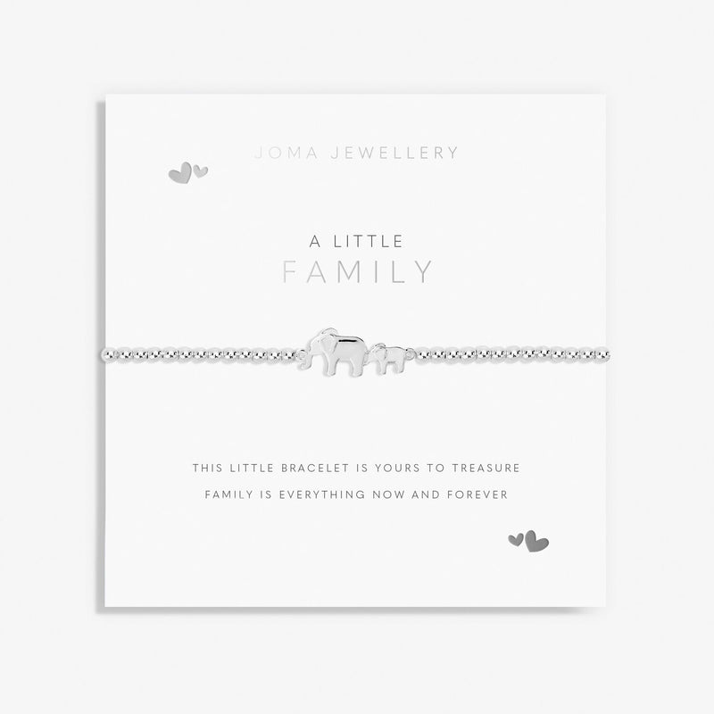Joma Family Elephant bracelet on sentiment card