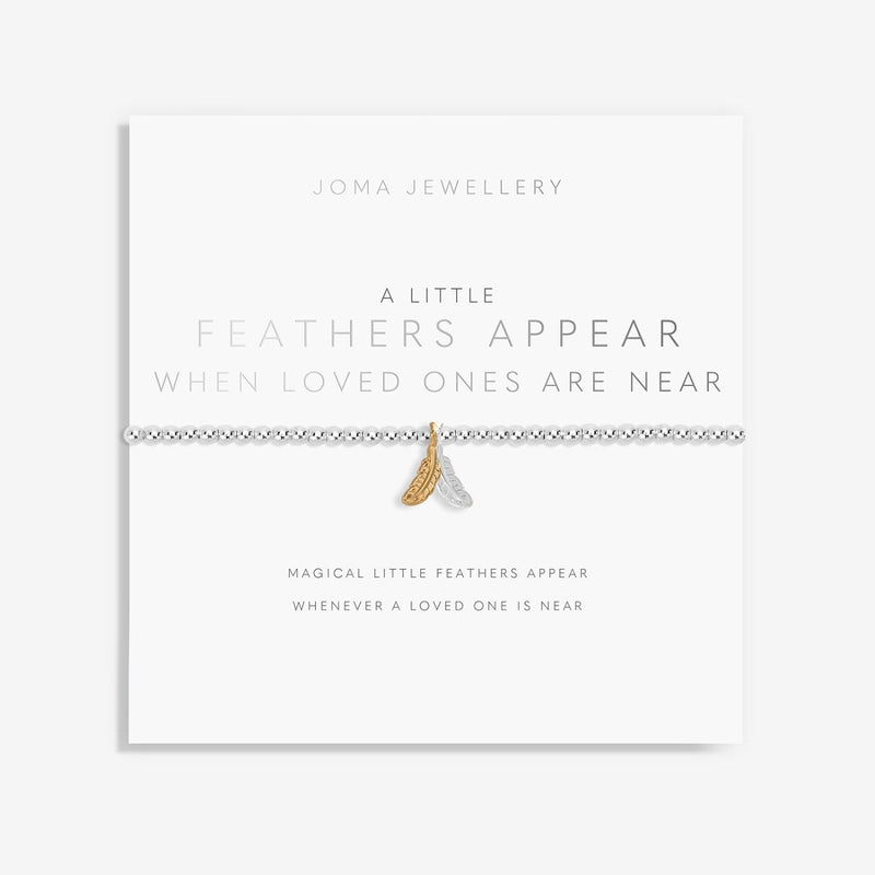 Joma Jewellery - A Little 'Feathers Appear When Loved Ones Are Near' Bracelet - Something Different Gift Shop