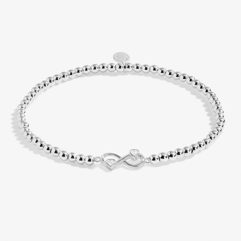 Joma Jewellery silver Happiest With You bracelet with infinity charm
